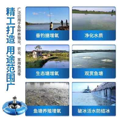 鱼塘增氧机家用养殖曝气涌浪大型增氧泵养鱼专用大功率供氧氧气泵