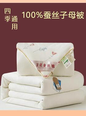 ?蚕丝链被100桑蚕丝子母芯被二被合一拉款春秋被双人冬JFW被四季