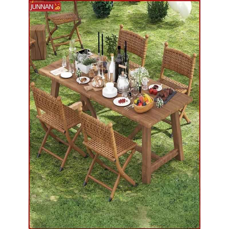 阳台折叠椅家用休闲藤椅塑料藤编靠背地摊小椅子单人户外马扎凳子