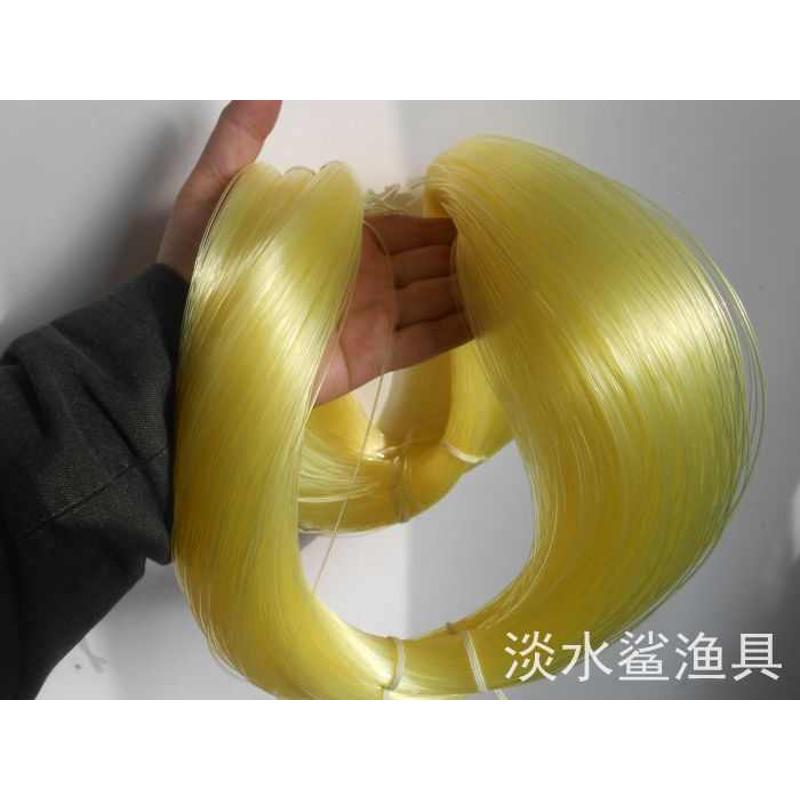 黄色进口尼龙串钩过河织网胶丝钓鱼海钓大号粗线1到3毫米包邮