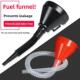 漏斗带软管大口径过滤网加油汽车摩托车专用加汽油机油漏斗器塑料