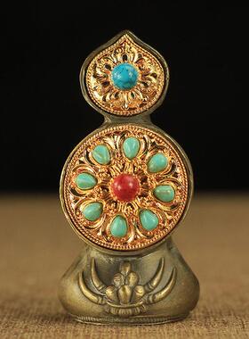 款朵玛金合鎏金花食子藏密八供花子精食009子垛玛食子套装致老做