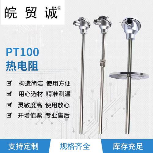 皖贸诚 活动法兰式热电阻WZP-331 防水式 防腐耐磨pt100