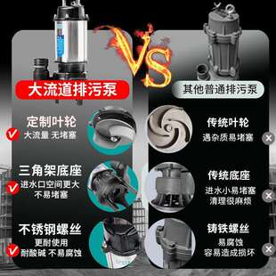 水KSV泵粪泥抽浆泵抽泥沙淤泥清淤鱼塘化粪池抽污水泵潜排污泵水