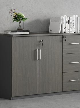 公室柜文柜资料柜件档案柜木质展示柜办公办柜隔KMS断矮柜边柜茶