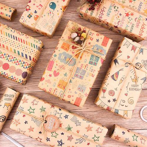 6pcs Wrapping Paper Birthday Gift Christmas gift Wrapping