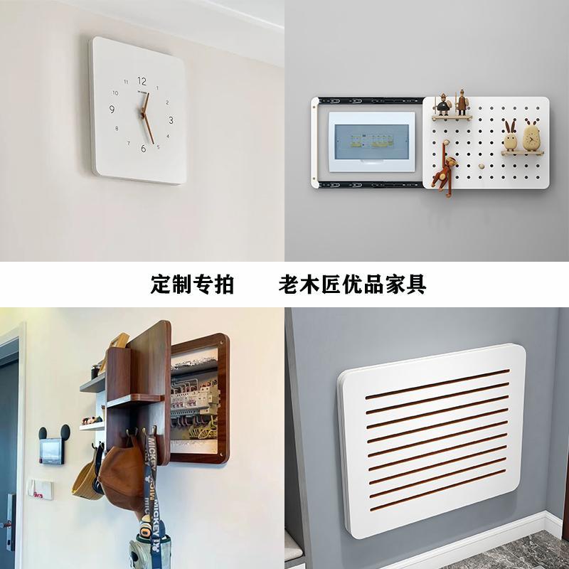 电表箱遮挡箱装饰画 画洞洞板挂钟挂画 画电闸配电箱遮挡时钟免打