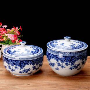 景德镇青花陶瓷储物罐密封米酒坛子猪油罐家用厨房容器茶叶罐