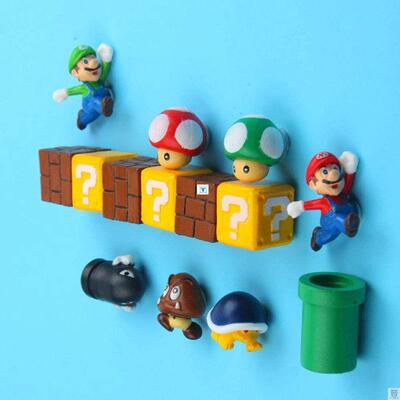 10pcs 3D Super Mario Bros Fridge Magnets Refrigerator Magnet