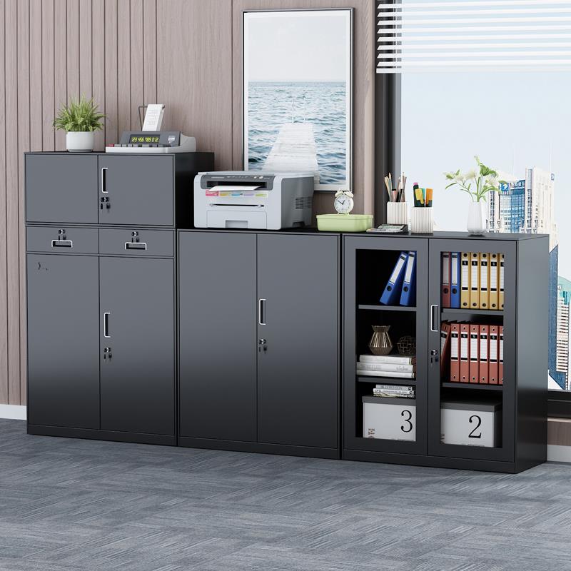 需定制铁皮文件柜档案柜小型对开矮柜办公室落地柜储物柜工具柜带