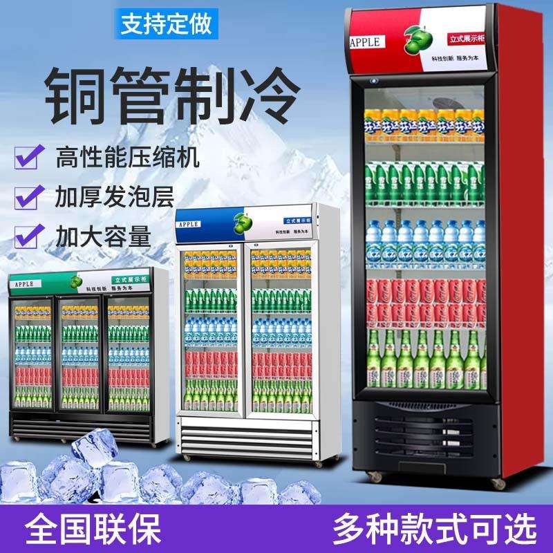 冷藏展示柜单门饮料柜商用双开门保鲜柜立式三门啤酒冰柜冰箱超市