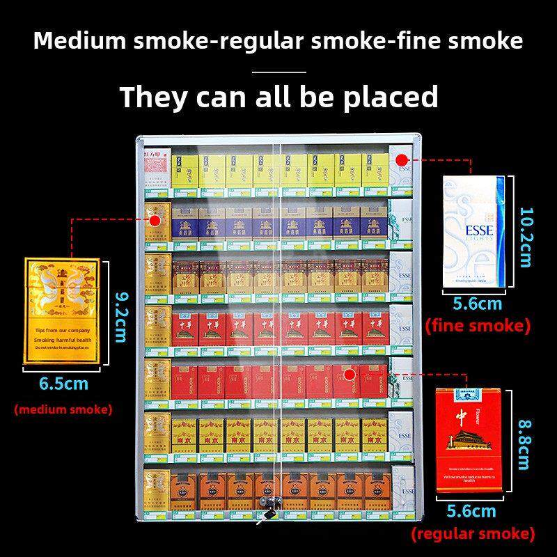 便利店推拉门挂墙烟柜铝合金香烟展示柜悬挂式带门烟架售烟柜包邮