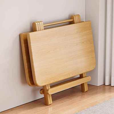 纯实木可折叠餐桌便携式夜市摆摊四方桌家用小户型出租房吃饭桌子