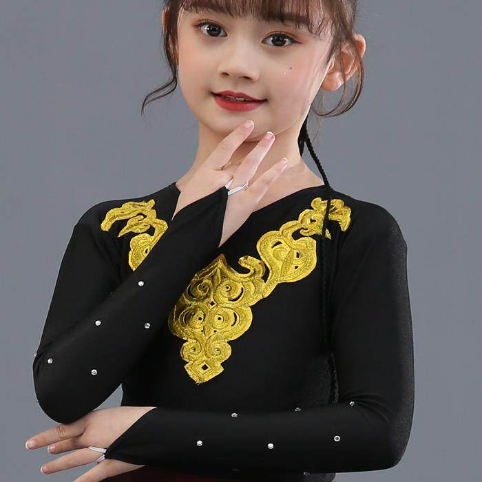 正品新疆舞蹈维大摆裙儿童族练半身裙吾尔族舞蹈演出服功装民女艺