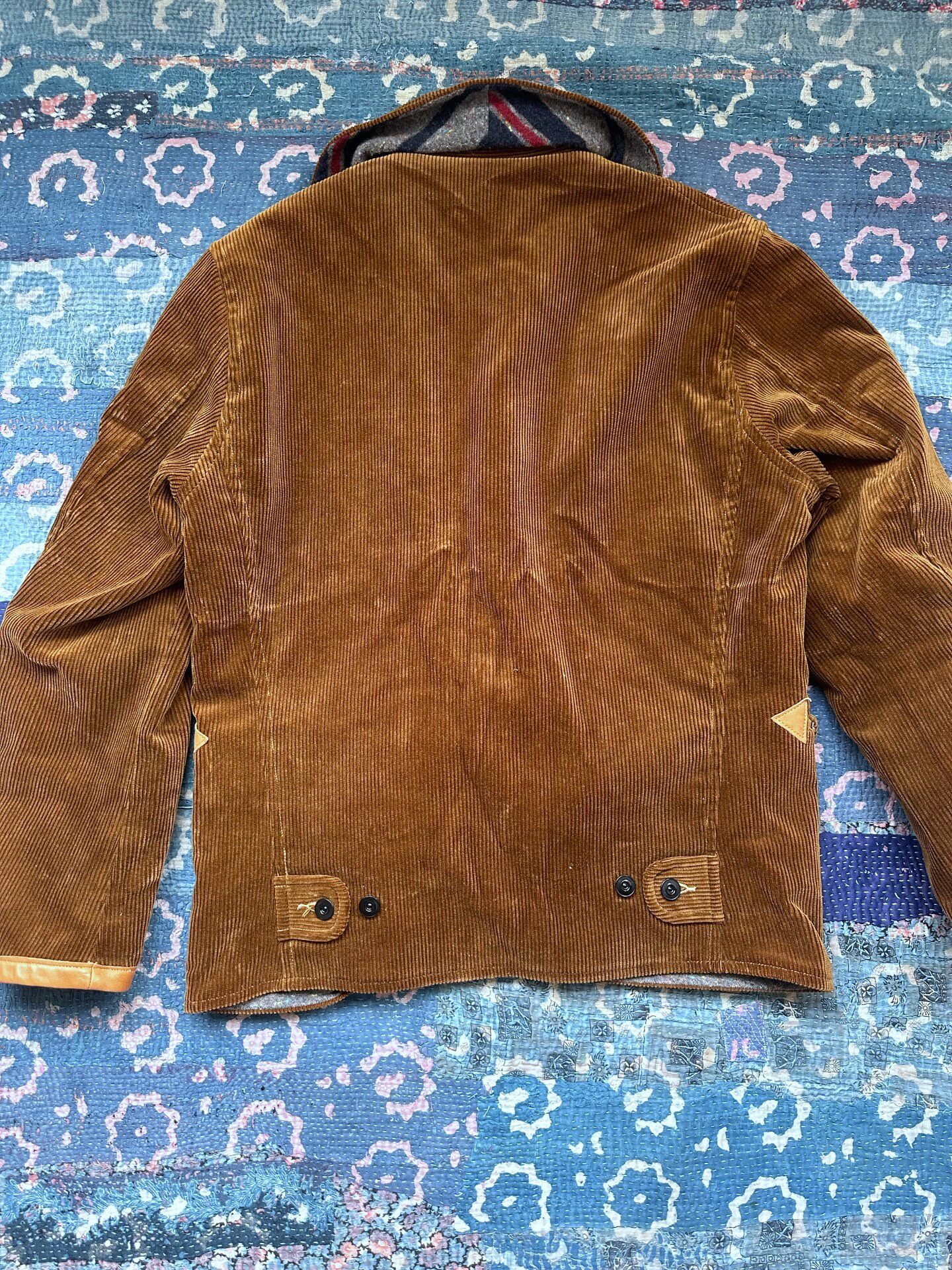 Mister Freedom Corduroy Leather Patch Hunting Coat — back