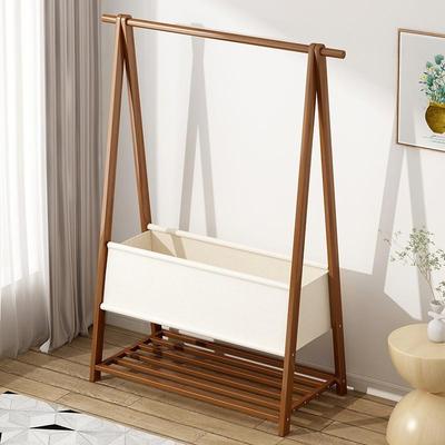 2024新款晾衣架室内全实木衣帽架落地挂衣架卧室家用简易衣服架子