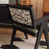 家用餐厅法式 中古昌迪加尔复古餐椅 复古餐椅简约轻奢网红设计师款