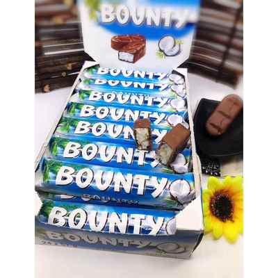 BOUNTY 57g／24Bags椰蓉夹心巧克力椰子肉Chocolates休闲零食荷兰