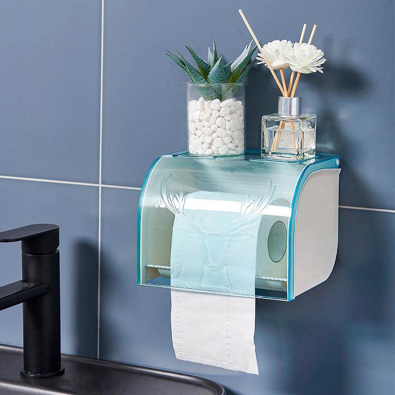 创意卫生纸盒家用免打孔卫生间纸巾厕纸厕所防水抽纸卷纸筒置物架