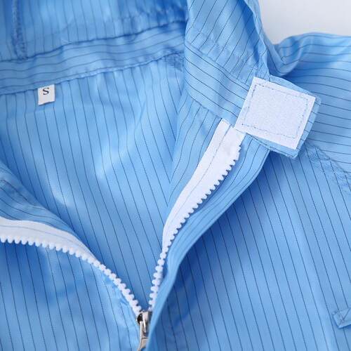 新款直销分体服连帽无尘防尘服电子车间工作服条纹防静电洁净服无