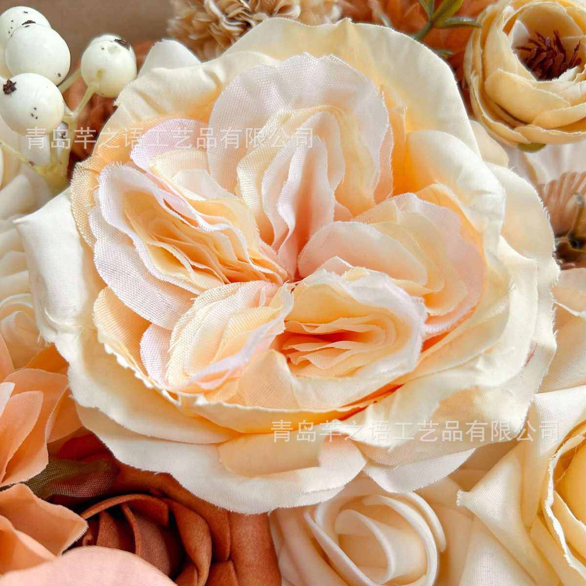 新款陶土仿真花欧式婚礼新娘手捧花伴手礼花盒Diy花束