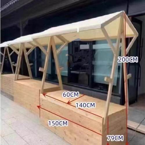 户外摊位架可移动箱体夜市摆摊柜子售货车促销台集市木质小吃花车