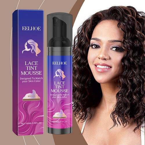 EELHOE Lace Wig Hair Styling Mousse in Medium Brown - Easy t