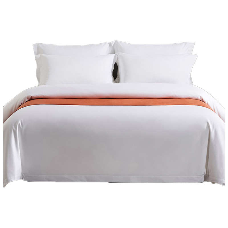 床上用品宿宾馆酒店棉床单四草套件贡缎被套批发全布酒店件套民