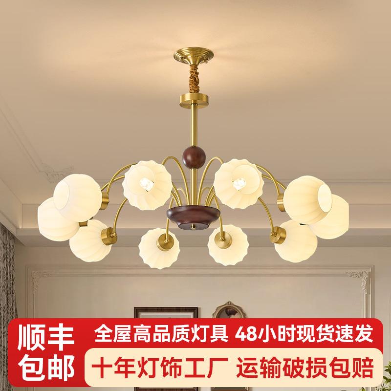 法式中古风客厅吊灯柿子灯餐厅卧室创意设计师款轻奢大气主灯吊灯