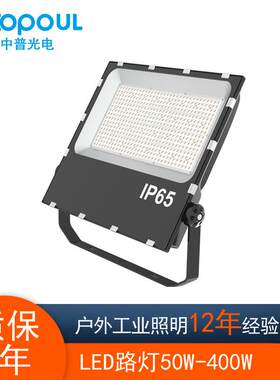 牛角大功率投光灯100W户外防水泛光灯150w户外广告投射灯200W