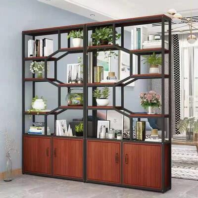 铁艺屏风办公室厅隔柜断置物架工业风客储物柜展LOE玄示柜进门关