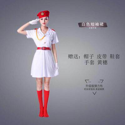 高档款军鼓服迷彩裤连套衣裙表演新出服装男水兵舞蹈广女场舞春秋