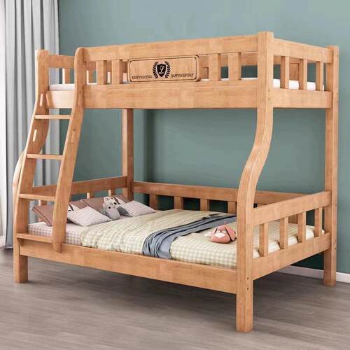 宿舍上下铺成人床实木子母床家用上下铺儿童床高低铺带书架双人床