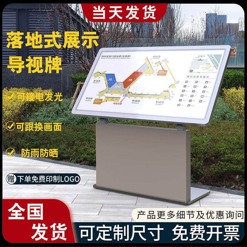 商场导览指示牌户外导视台斜面导视牌落地楼层指向索引园区导引图