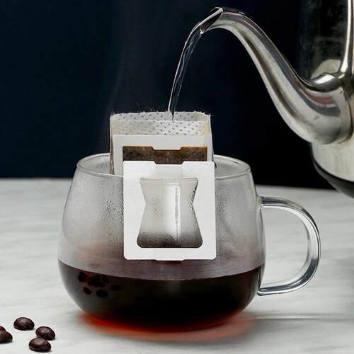50pcs Coffee Filter Paper Bags Disposable Drip Coffee Bag Po