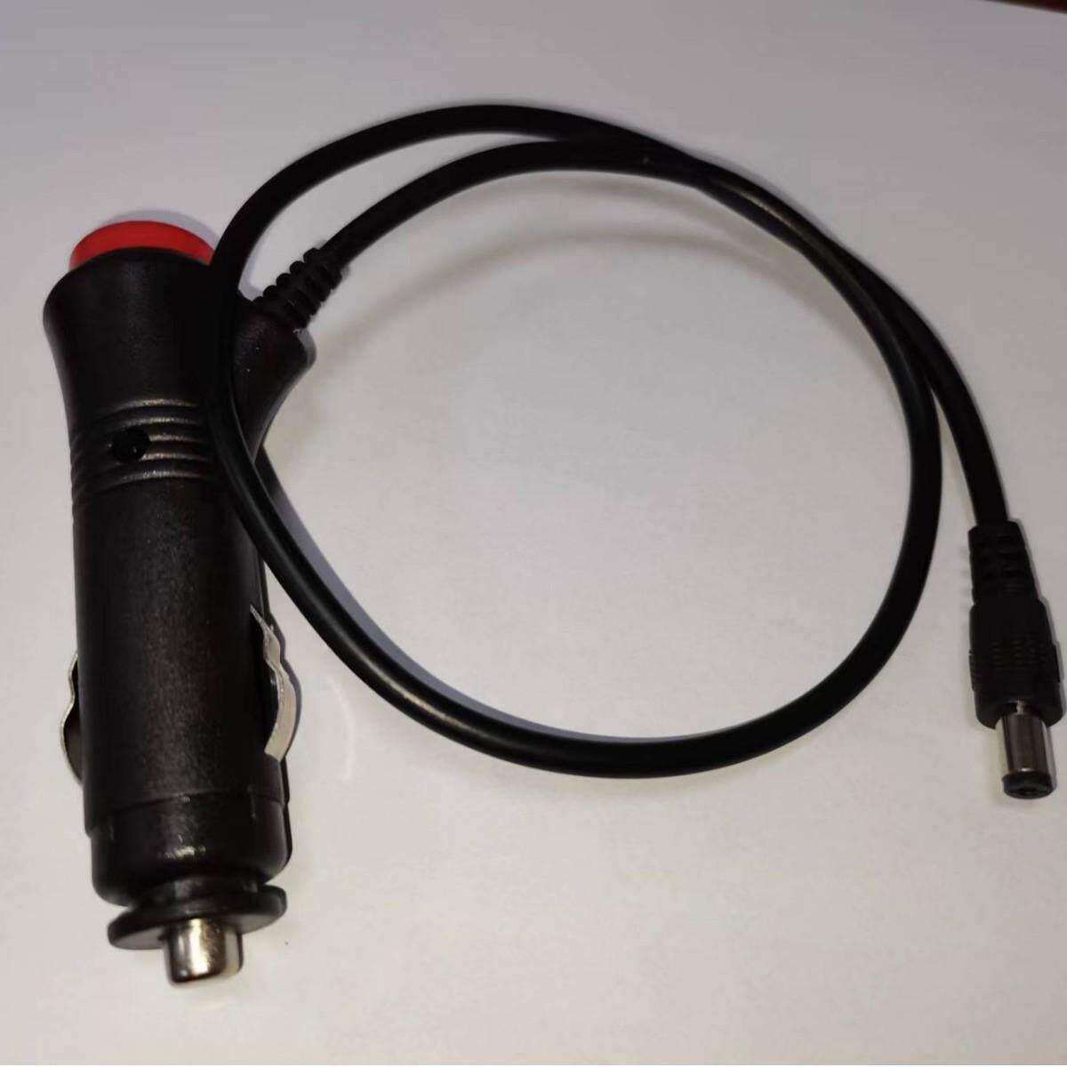 车载点烟器插头 带开关车充点烟器公头 5A车载充电插头12V