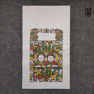 正宗手工朱仙镇木板年画|木版年画|老灶爷老灶奶|灶王爷|清代老版