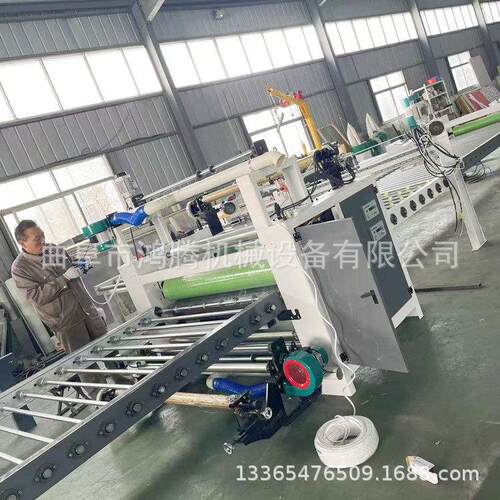 多功能PVC橡塑地板平贴机 自动裁剪牛筋防滑垫植绒地垫热贴面机