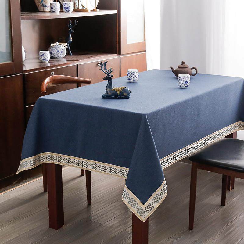厚款正方形桌布布艺新中式长方形茶几台布棉麻风格会议室桌布高端,居家布艺,椅套/椅垫,淘宝优惠券,粉丝福利购,淘宝优惠卷