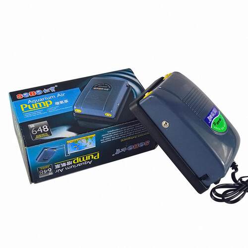 双孔增氧泵 SB-氧气泵 养鱼用打氧加氧泵 鱼缸冲氧泵