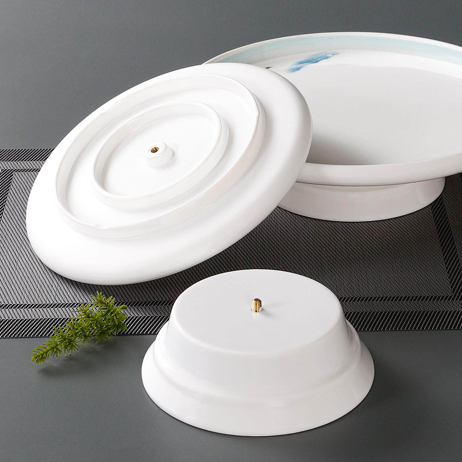 复古中式高脚盘仿瓷密胺餐具商用饭店酒店小炒餐盘凉菜冷菜盘果盘,餐饮具,盘,淘宝优惠券,粉丝福利购,淘宝优惠卷