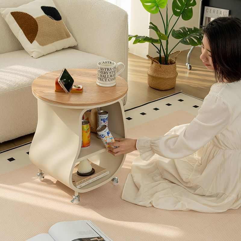 奶油风沙发边几客厅迷你可移动茶几小桌子现代简约床头置物架边柜