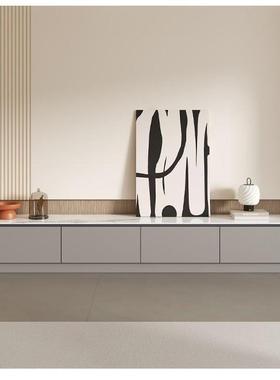 润广盛用14467简约落地电视柜现岩茶板几电视柜家代2025爆款套装