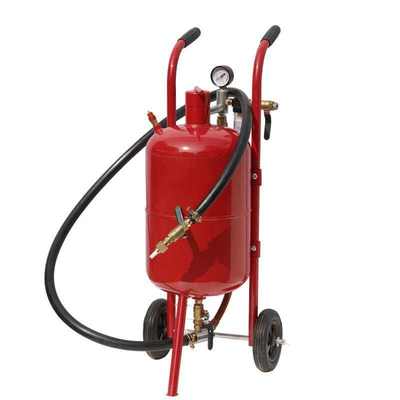 可移动式小型罐式喷砂机5加仑SB5-1单把手SB5-2双把手翻新打砂机