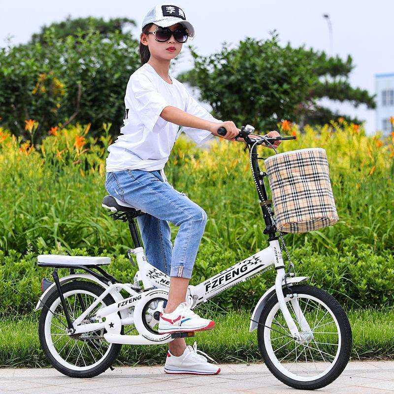 新款减震20寸折叠自行车儿童16寸中小学生单车男女式淑女脚踏车