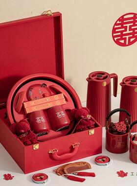 结婚用F9776S85品全陪嫁装婚庆女方新备娘嫁套妆大红喜盆婚洗漱物