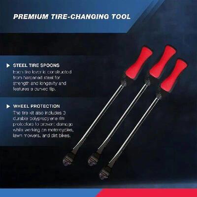 Tire Change Kit 13PCS Rustproof Hardened Steel Tire Crowbar