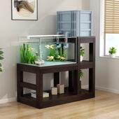 鱼缸架子底座实木草缸架高低架专用承重底柜简约鱼缸架周转箱