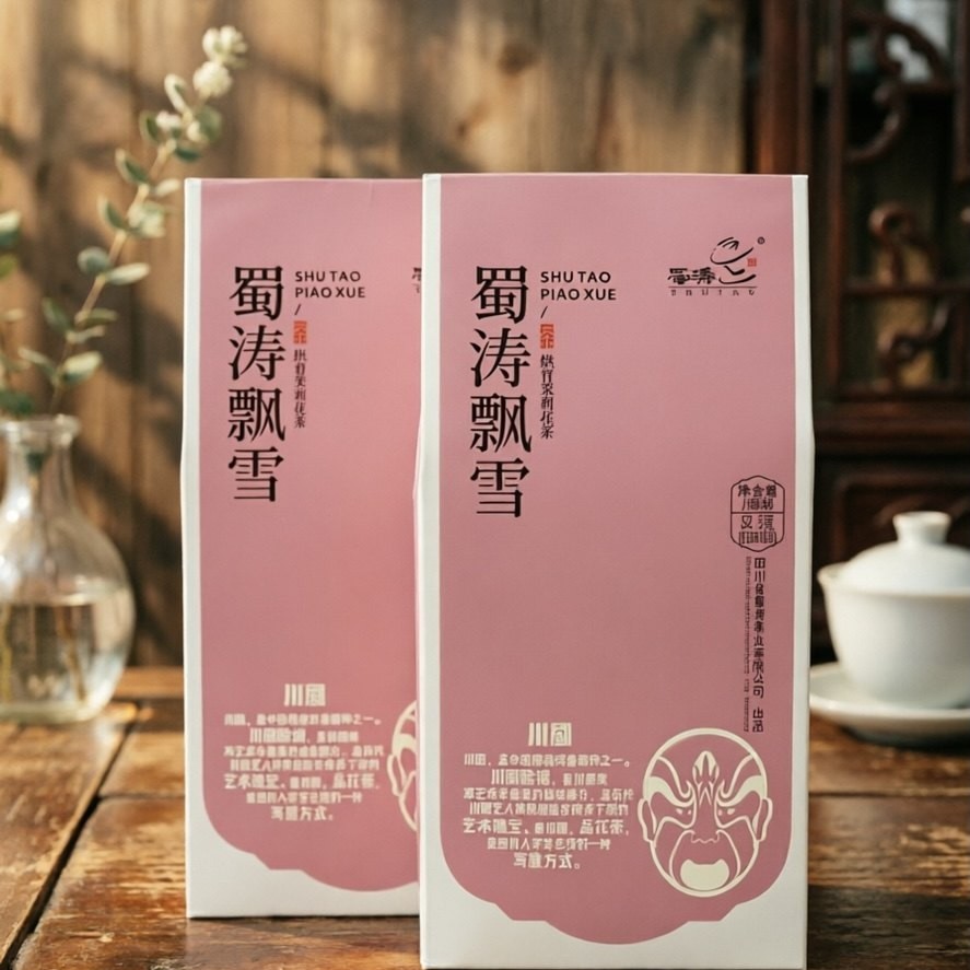 蜀涛飘雪52.5g老成都花茶小袋包装四川茶叶礼品特产飘雪茉莉花茶