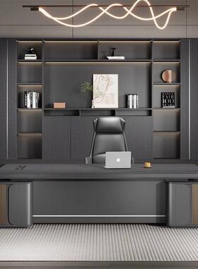 班款大气老板办公桌销椅工组合轻奢感简约无品牌/家具大台总裁桌